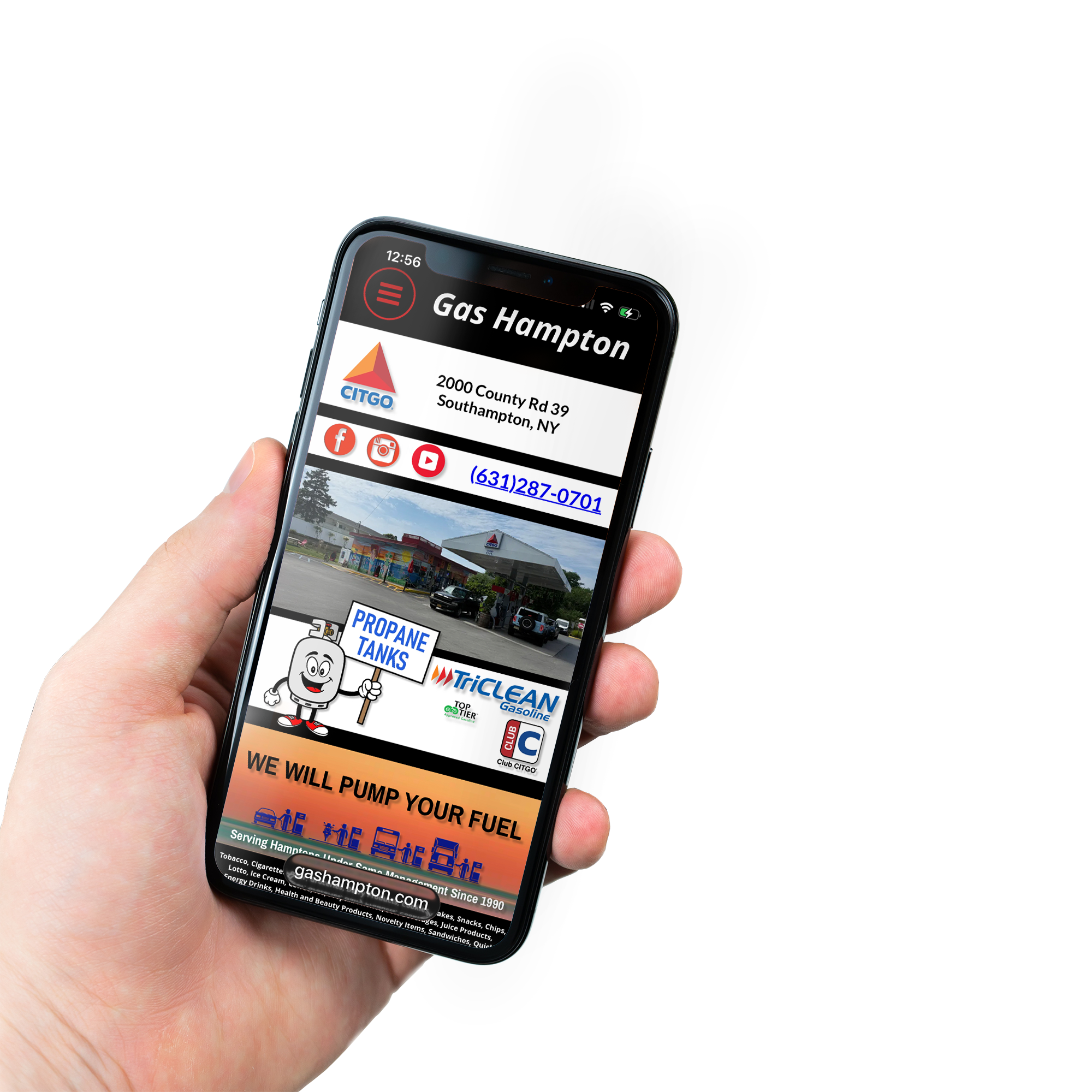 Gas Hampton mobile ordering app